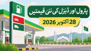 Petrol price in Pakistan 28 October 2026: petrol Rs 376.06 per litre, diesel Rs 398.07 per litre