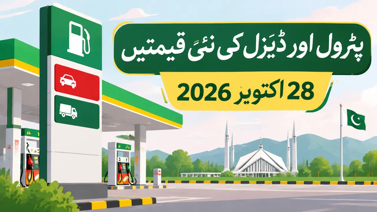 Petrol price in Pakistan 28 October 2026: petrol Rs 376.06 per litre, diesel Rs 398.07 per litre