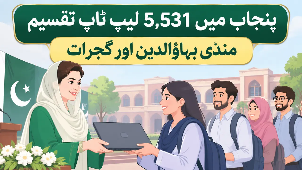 Punjab CM Laptop Scheme 5,531 laptops reported in Mandi Bahauddin and Gujrat